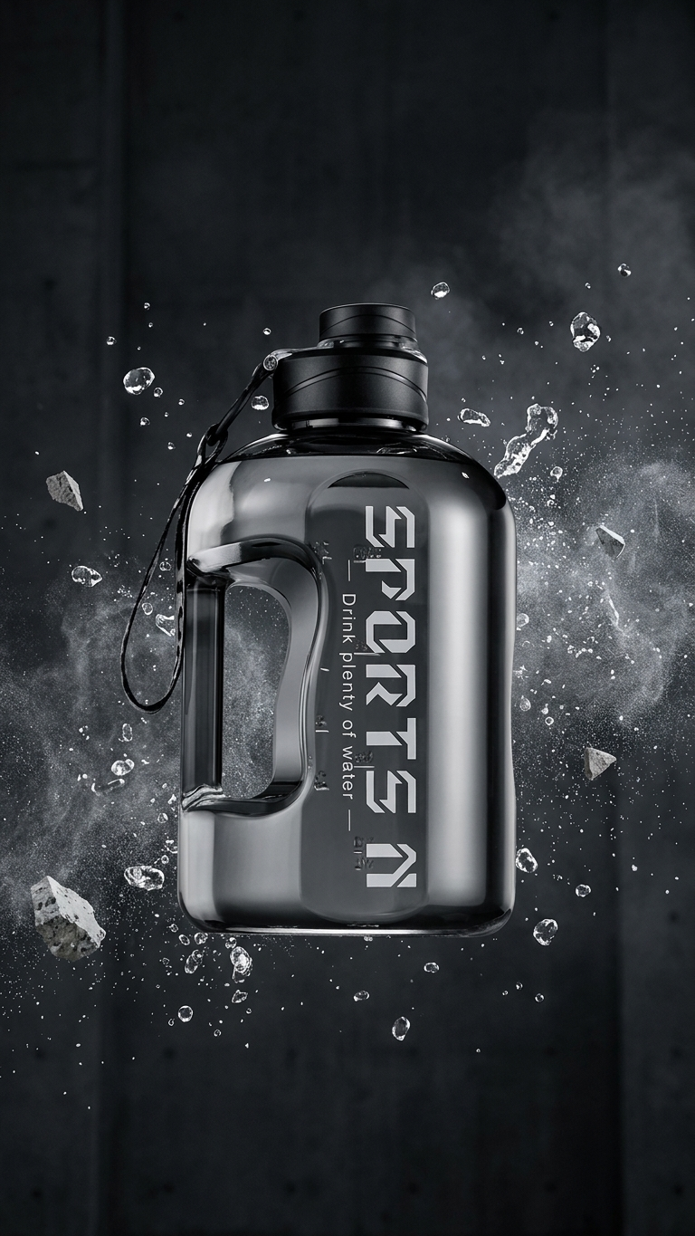 Garrafa de Água Desportiva — 1.7L/2.7L para Ginásio e Ciclismo