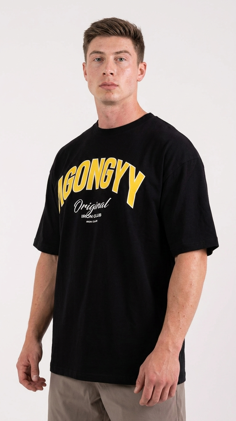 T-Shirt Oversized GYM Plus Size — Roupa de Treino para Homem