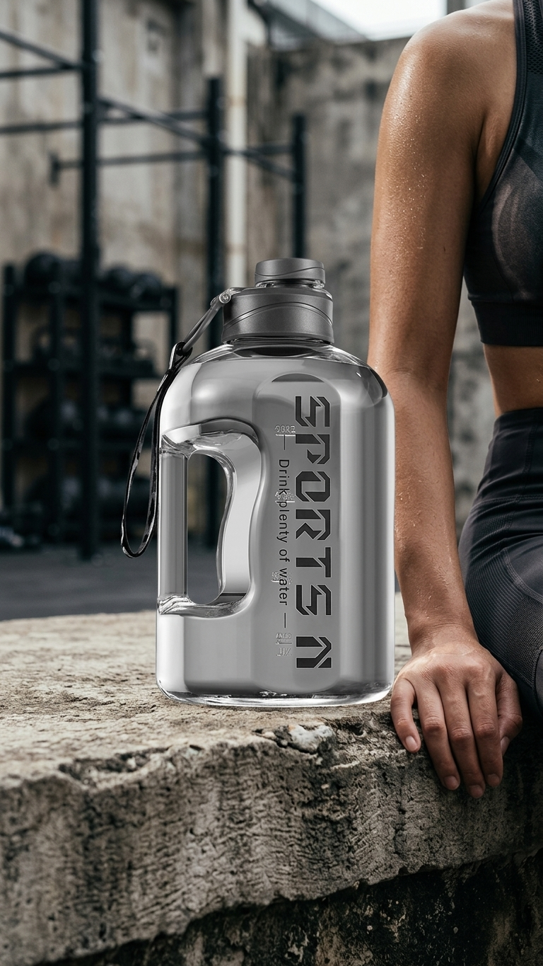 Garrafa de Água Desportiva — 1.7L/2.7L para Ginásio e Ciclismo