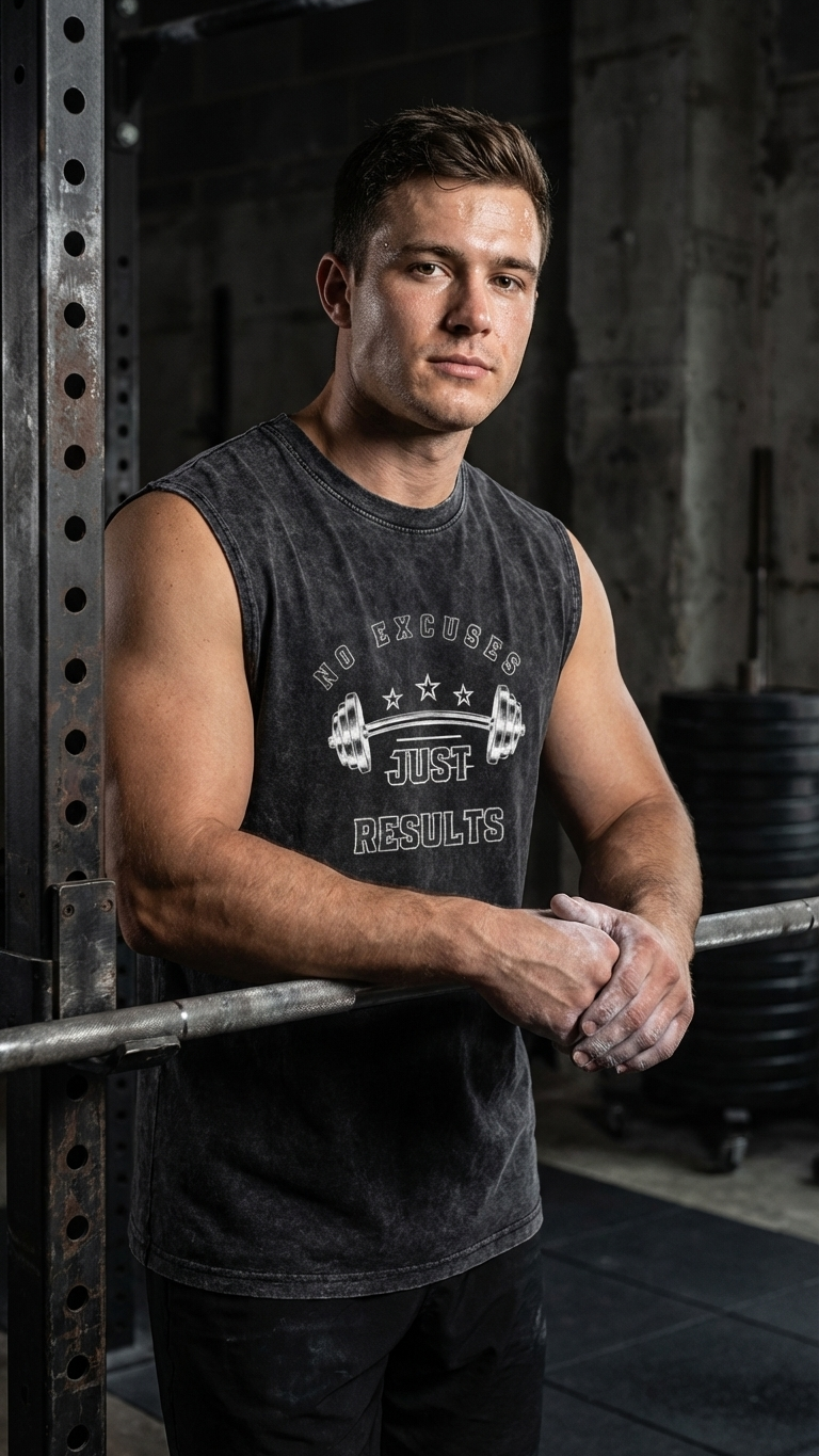 T-Shirt Sem Mangas Vintage Washed — Stronger Every Day