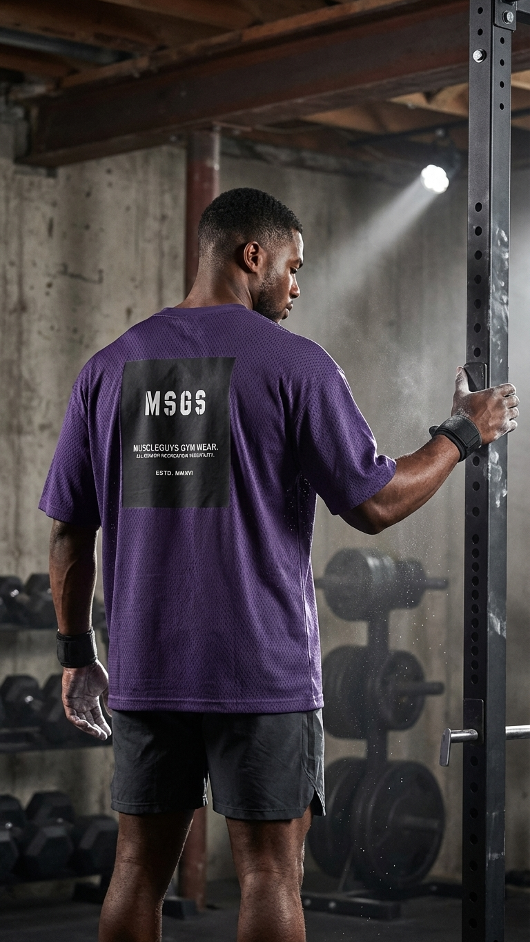 T-Shirt Oversized de Treino — Estilo Desportivo para Homem