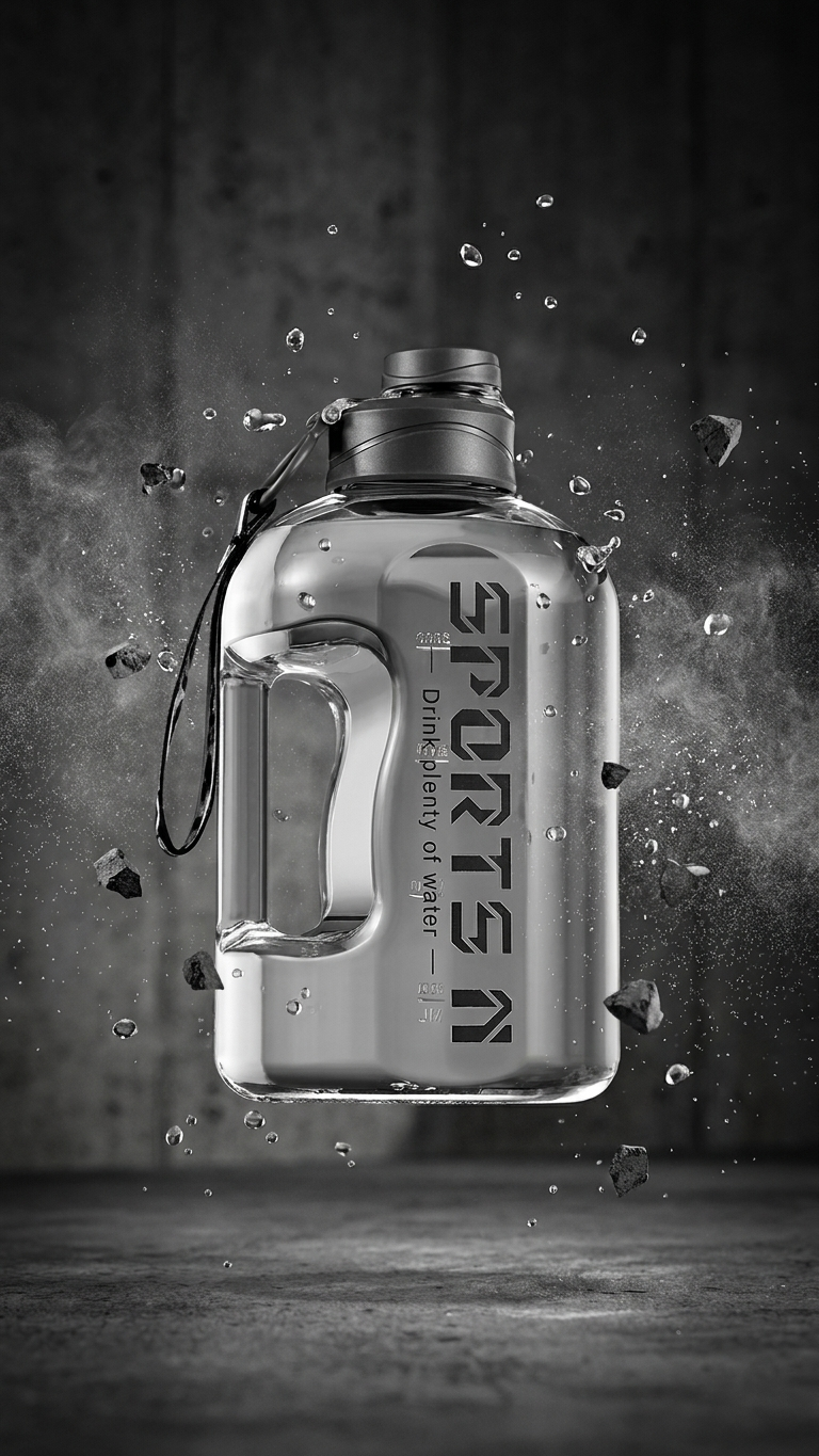 Garrafa de Água Desportiva — 1.7L/2.7L para Ginásio e Ciclismo