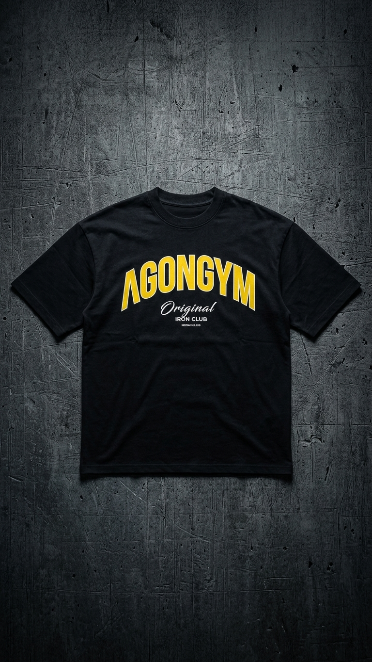 T-Shirt Oversized GYM Plus Size — Roupa de Treino para Homem