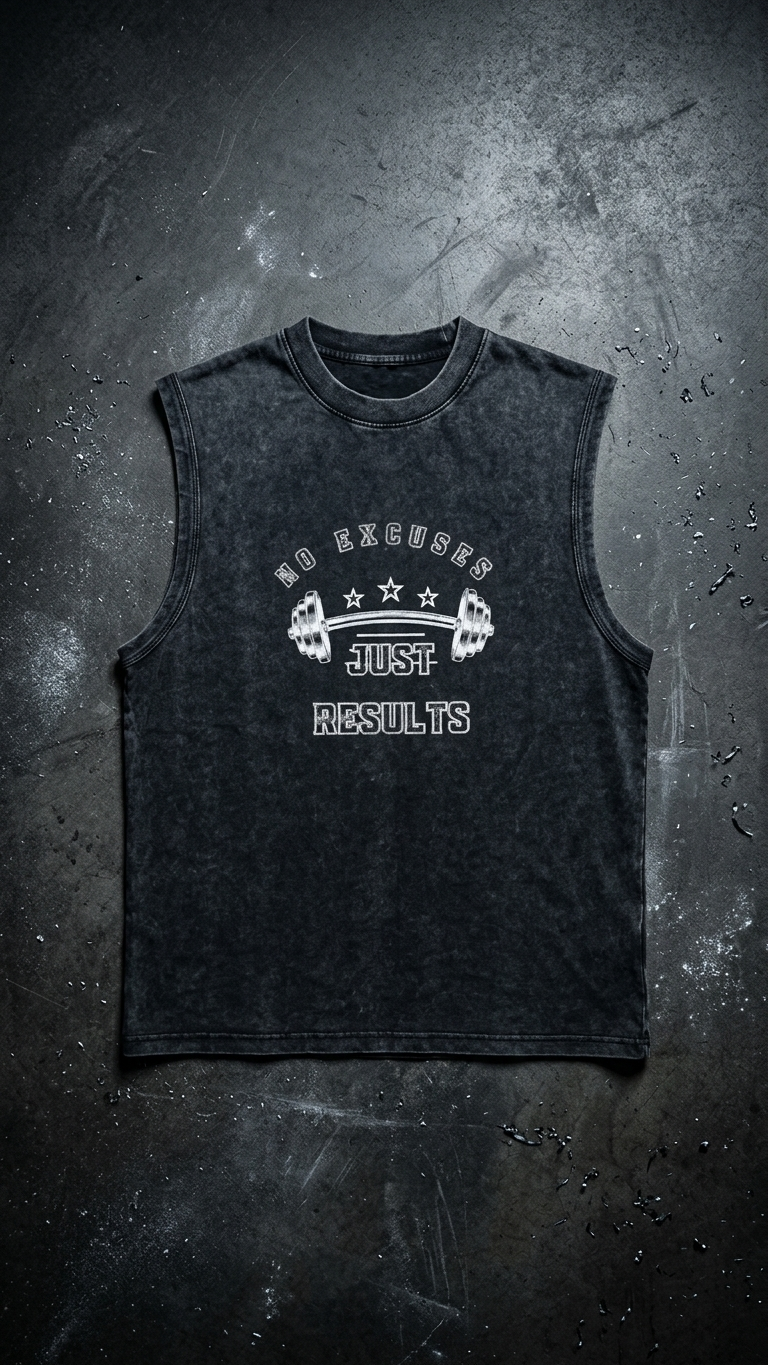 T-Shirt Sem Mangas Vintage Washed — Stronger Every Day