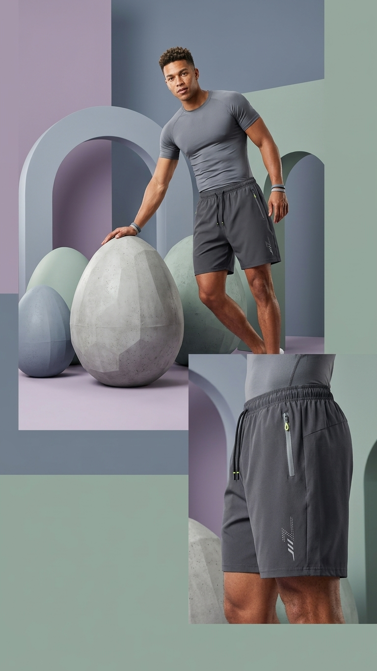 Calções de Treino Quick Dry — Secagem Rápida para Ginásio e Corrida