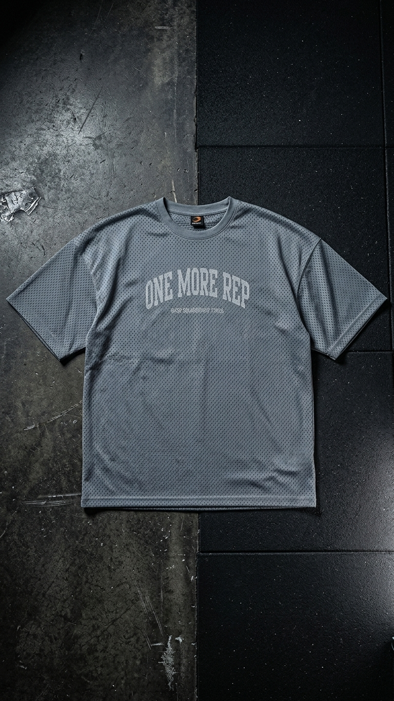 T-Shirt Oversized “One More Rep” — Roupa de Treino para Homem