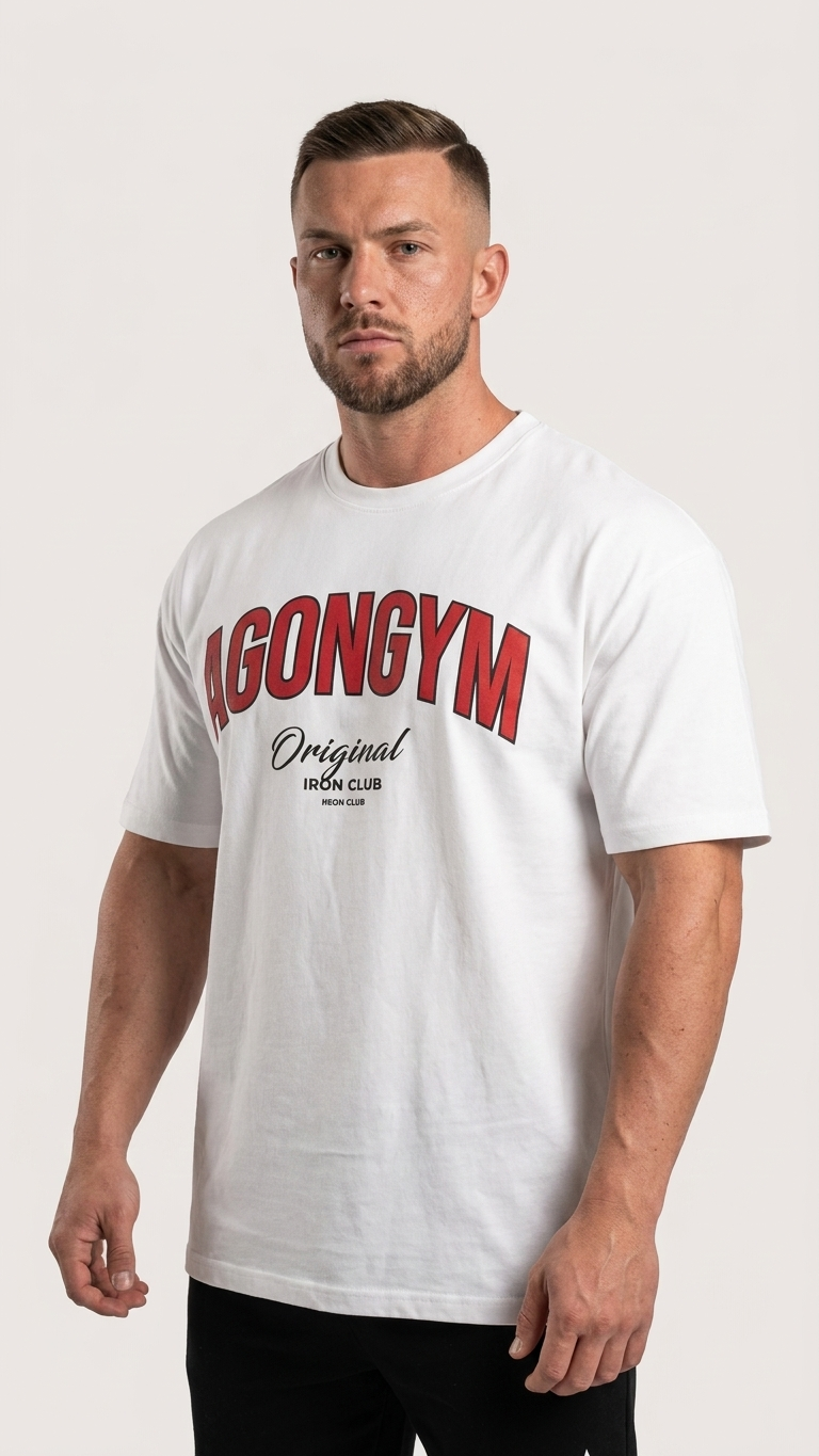 T-Shirt Oversized GYM Plus Size — Roupa de Treino para Homem