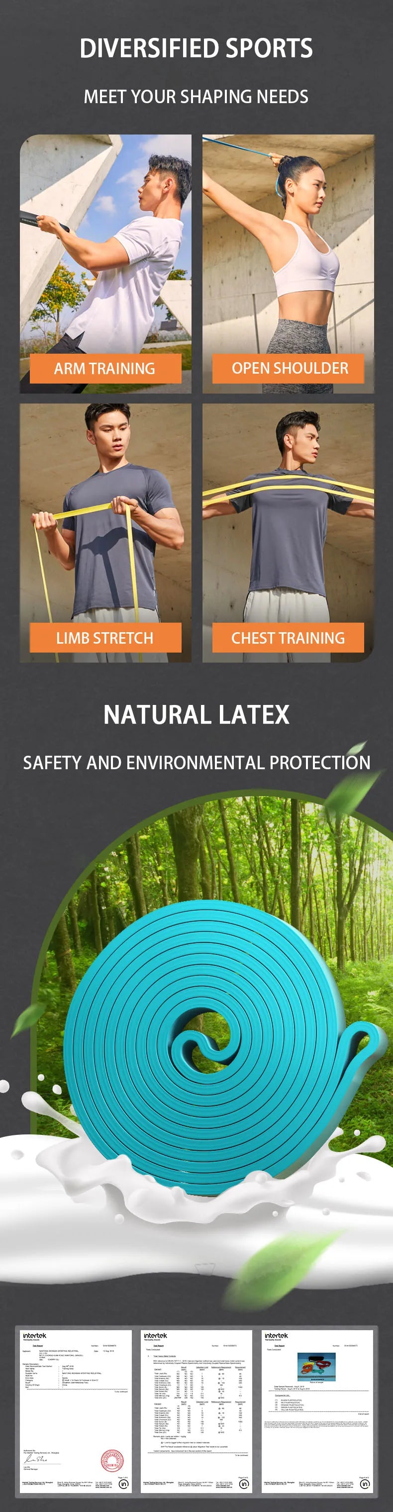 Kit de Elásticos de Treino — 5 Resistências para Musculação e Yoga