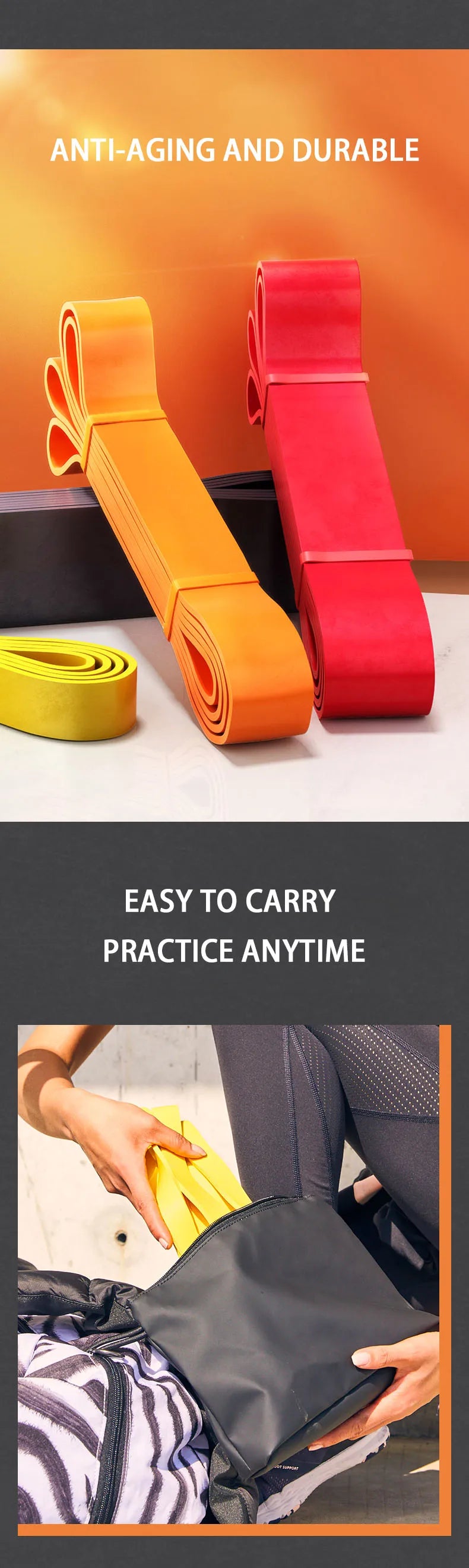 Kit de Elásticos de Treino — 5 Resistências para Musculação e Yoga