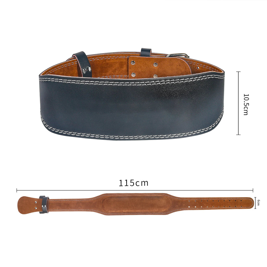 Cinto de Musculação em Couro — 10.5cm para Homem e Mulher