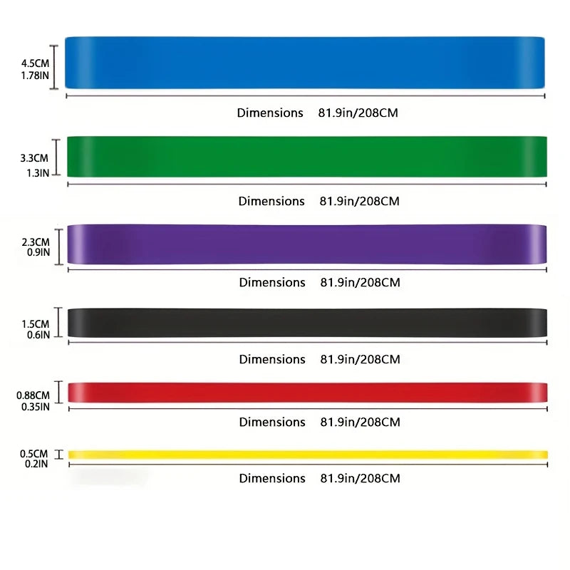 Kit de Elásticos de Treino — 5 Resistências para Musculação e Yoga
