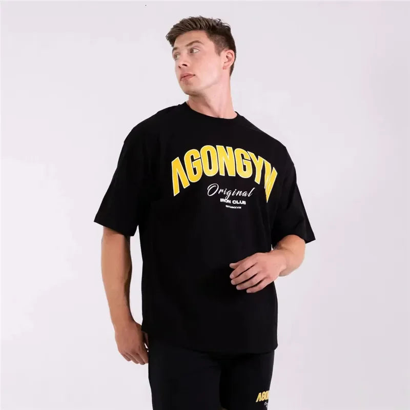 T-Shirt Oversized GYM Plus Size — Roupa de Treino para Homem