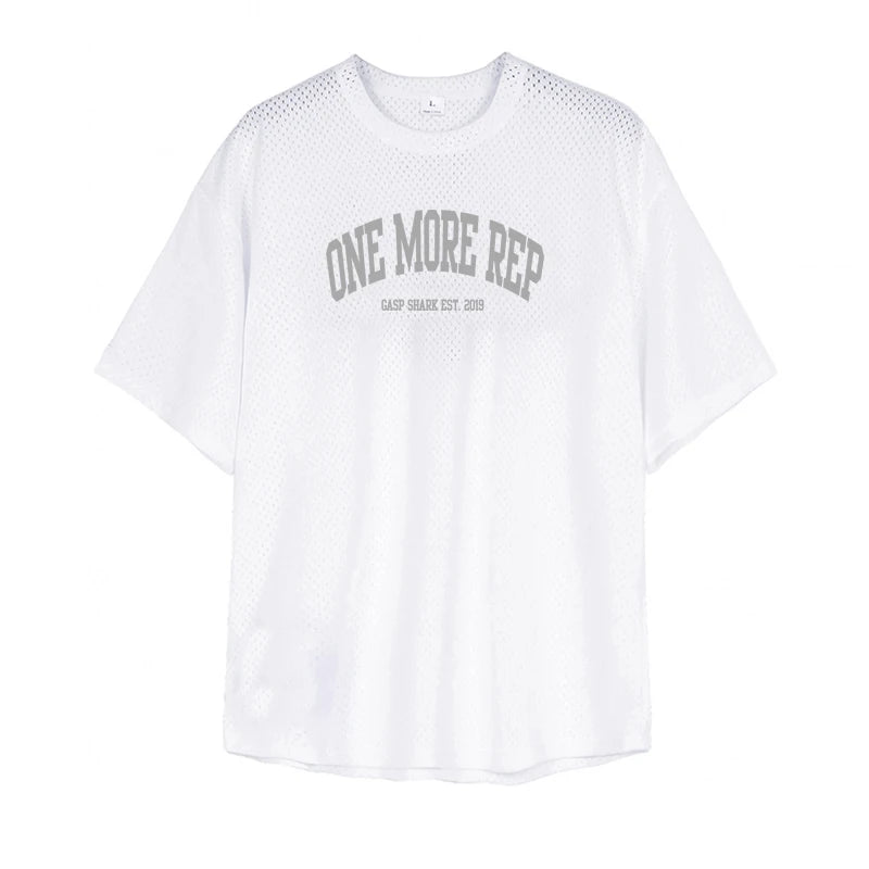T-Shirt Oversized “One More Rep” — Roupa de Treino para Homem