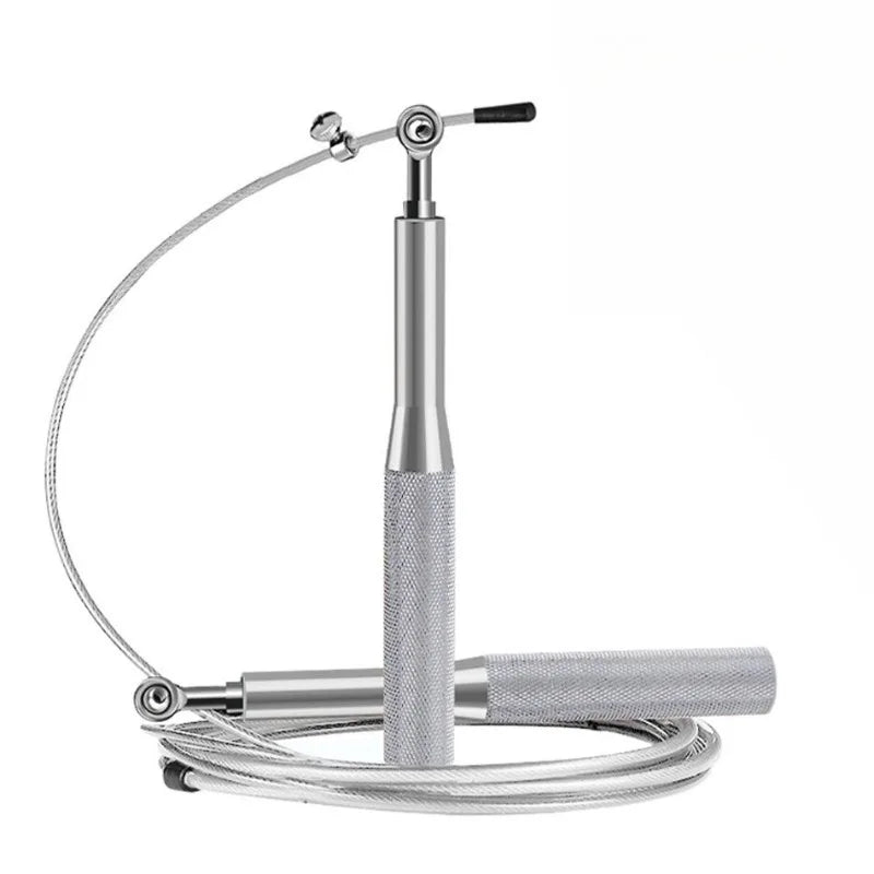 Corda de Saltar Profissional — Cabo de Aço com Punhos de Alumínio