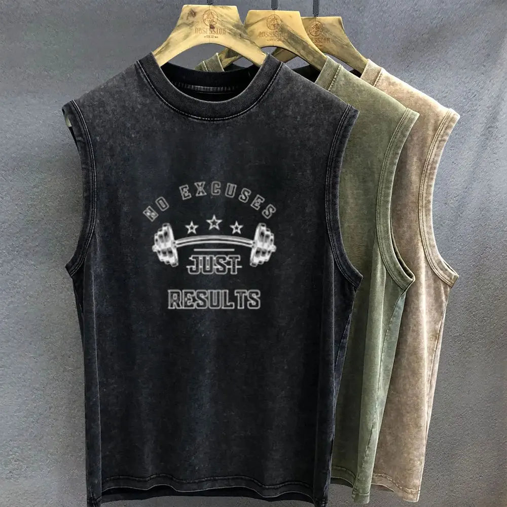 T-Shirt Sem Mangas Vintage Washed — Stronger Every Day