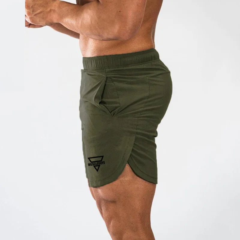Calções de Bodybuilding Quick Dry — Treino e Moda para Homem