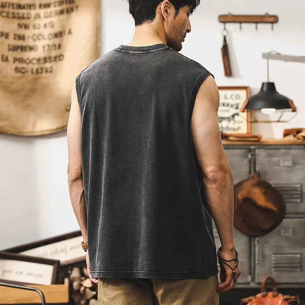 T-Shirt Sem Mangas Vintage Washed — Stronger Every Day