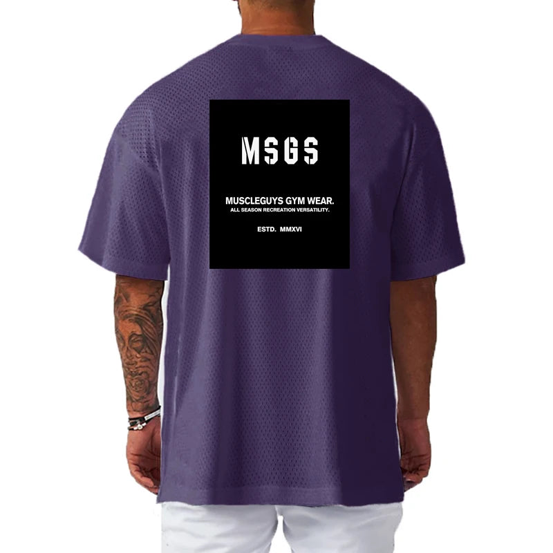 T-Shirt Oversized de Treino — Estilo Desportivo para Homem